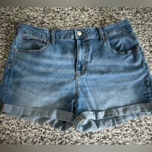 No Boundaries Denim Blue Rolled Hem Women's Shorts